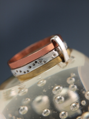 Copper, Sterling Silver & Brass Ring